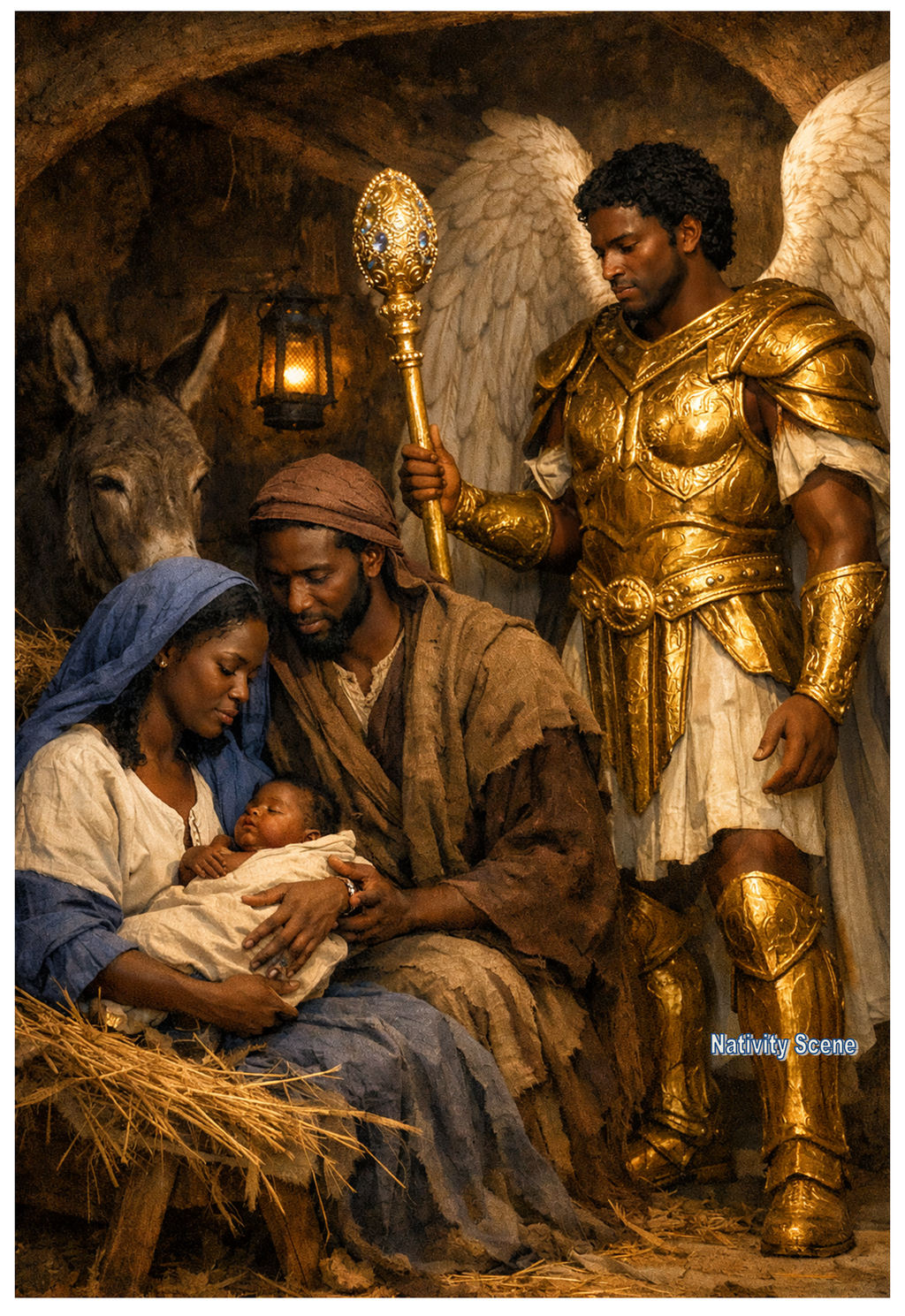 Nativity Scene Black