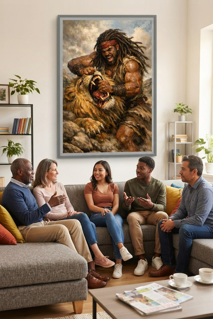 Samson Killing a Lion