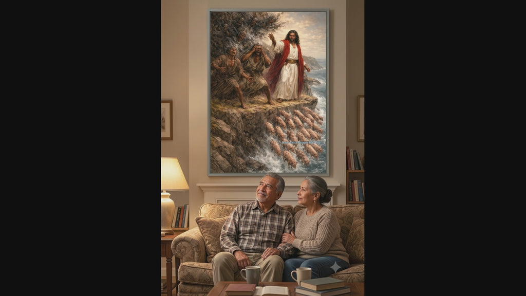 Jesus Casts Demons into Pigs