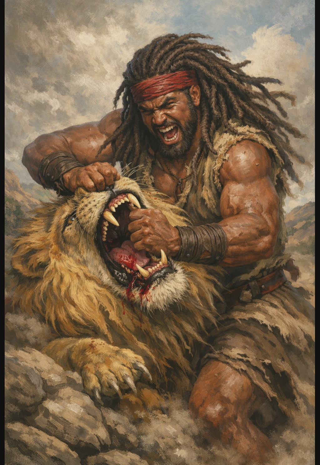 Samson Fights & Kills a Lion